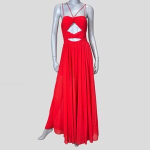 burgundy maxi dress with slit Burgundy Spaghetti Strap Slit A-Line Maxi Dress